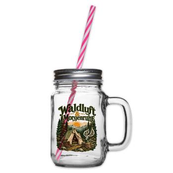 Waldluft & Morgenruhe - Henkelglas mit Schraubdeckel - Klar - Rechts