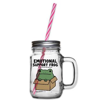 Emotionaler Unterstützungsfrosch - Henkelglas mit Schraubdeckel - Klar - Rechts