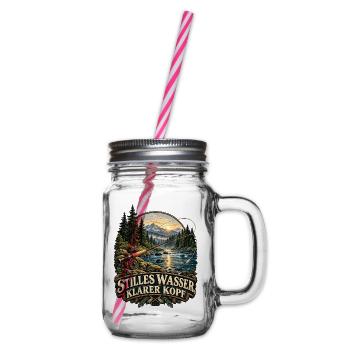 Stilles Wasser, klarer Kopf - Henkelglas mit Schraubdeckel - Klar - Rechts