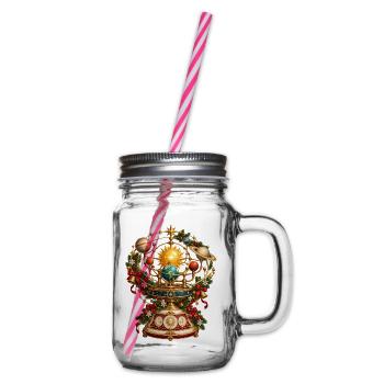 Weihnachtshimmlische Orrery - Henkelglas mit Schraubdeckel - Klar - Rechts