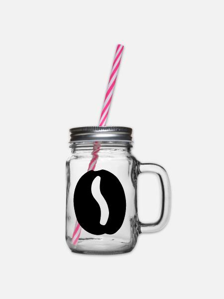 Kaffeebohne - Henkelglas mit Schraubdeckel - Klar