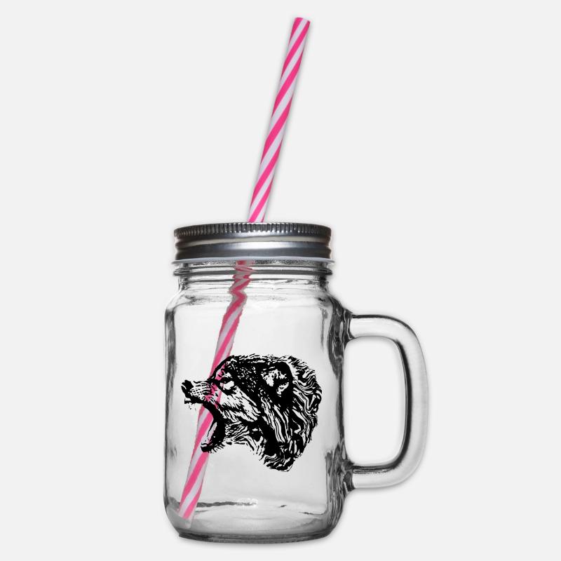 Wolf - Henkelglas mit Schraubdeckel - Klar