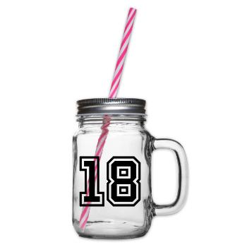 Symbole numérique 18 - Bocal à boisson - transparent - Droite