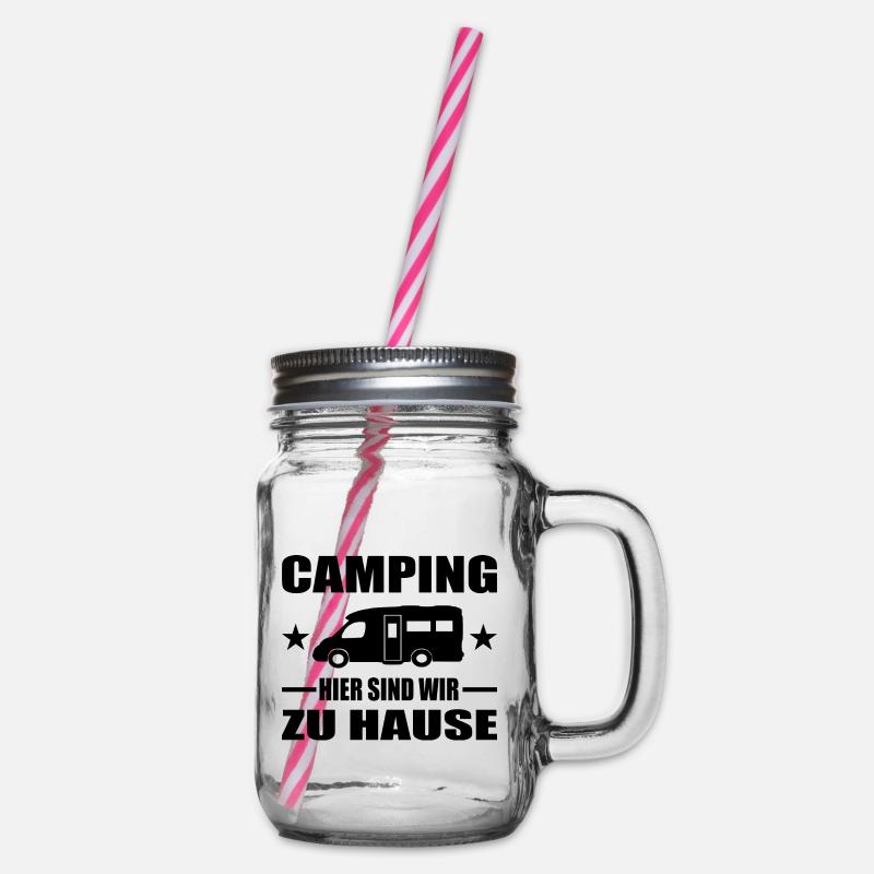 Camping - Henkelglas mit Schraubdeckel - Klar