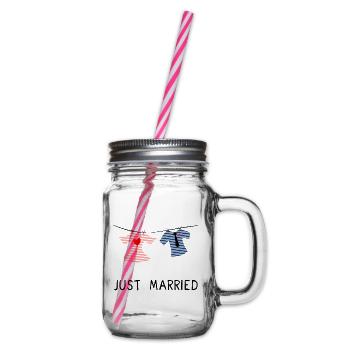 JUST MARRIED. MARRIED. VIVE LES MARIES - Bocal à boisson - transparent - Droite