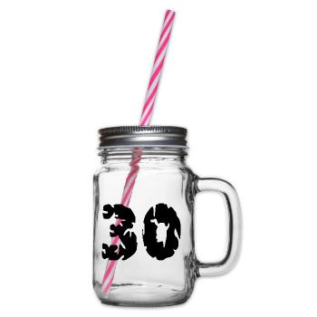 30 Number jersey - Glass jar with handle and screw cap - clear - Right