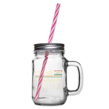 February 1951 Best Gift February 1951 - Glass jar with handle and screw cap - clear - Right