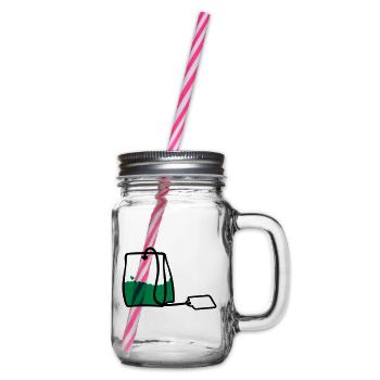 Teebeutel / Teabag (2c) - Henkelglas mit Schraubdeckel - Klar - Rechts