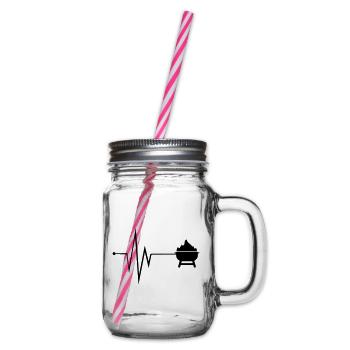 Symbole d’impulsion de gril - Bocal à boisson - transparent - Droite