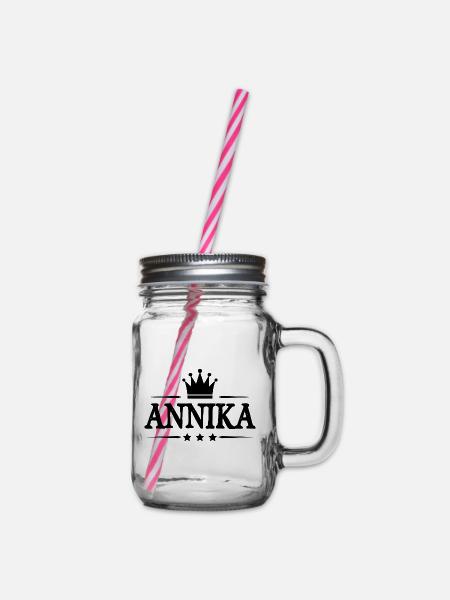 Annika - Henkelglas mit Schraubdeckel - Klar