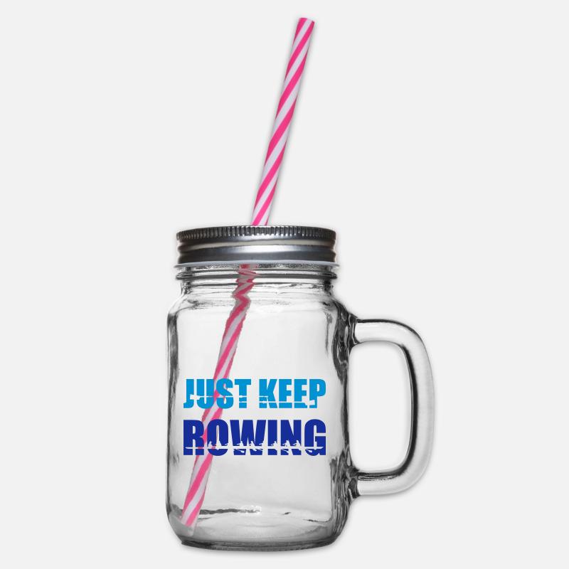 Aviron, équipe féminine d’aviron - Continuez à ramer - Bocal à boisson - transparent