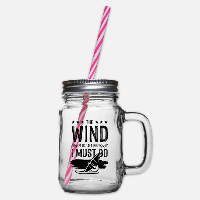 Windsurfing Spruch - Bocal à boisson - transparent