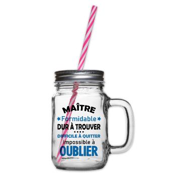 Maître formidable idée cadeau maître d'école - Bocal à boisson - transparent - Droite