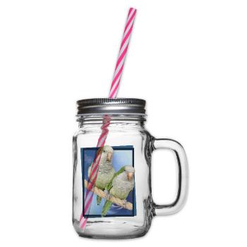 Argentine Parakeet - Glass jar with handle and screw cap - clear - Right