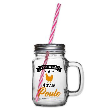 Je Peux Pas J'ai Poule - Bocal à boisson - transparent - Droite
