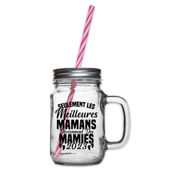 Les Meilleures Mamans Deviennent des Mamie 2023 - Bocal à boisson - transparent - Droite