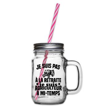 Idée cadeau pour un agriculteur retraité - Bocal à boisson - transparent - Droite