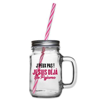 J'peux pas Je suis déjà en Pyjama - Bocal à boisson - transparent - Droite