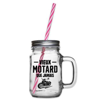 Vieux Motard Que Jamais - Bocal à boisson - transparent - Droite