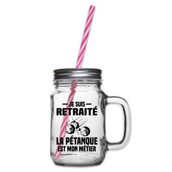 Retraité et bouliste Cadeau - Bocal à boisson - transparent - Droite