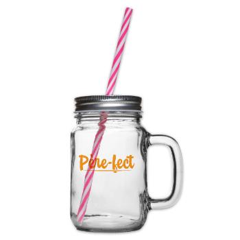 Père-Fect Rétro Fête Des Pères Humour Cadeau Papa - Bocal à boisson - transparent - Droite