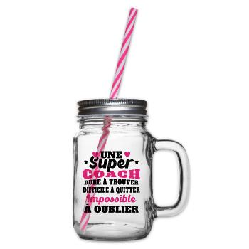 Une Super Coach Idée Femme Cadeau Humour - Bocal à boisson - transparent - Droite