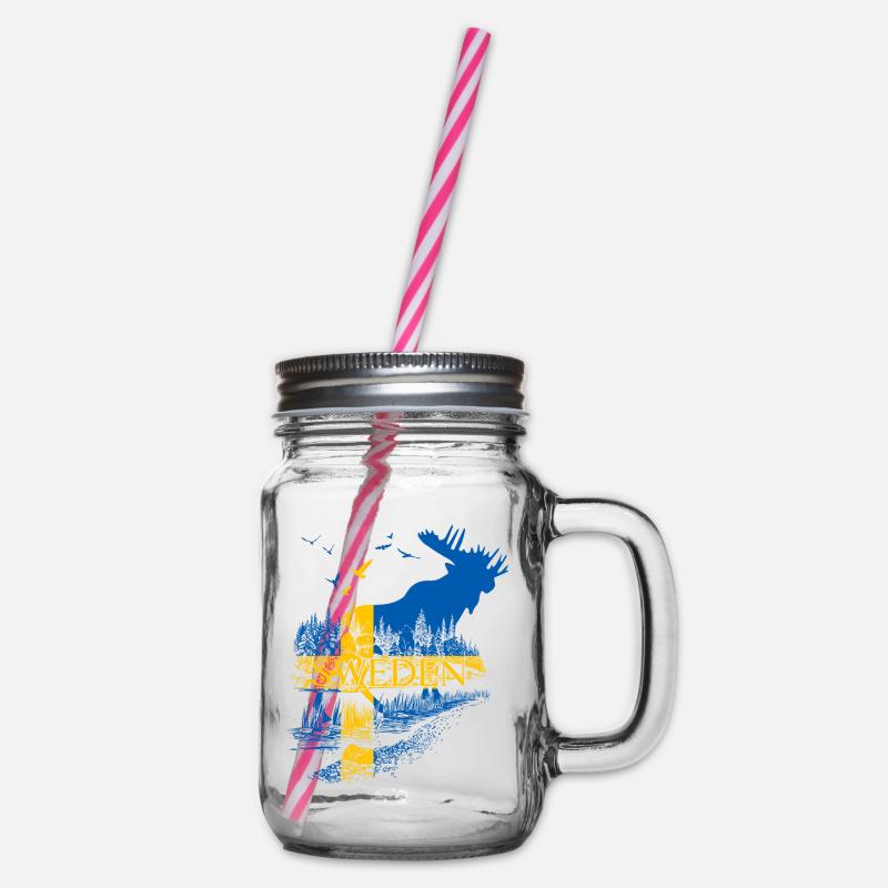 SUÈDE ORIGNAL DRAPEAU SUÉDOIS - Bocal à boisson - transparent