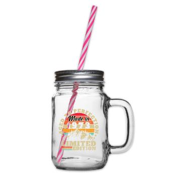 1973 Vintage Retro Geburtstagsgeschenk - Henkelglas mit Schraubdeckel - Klar - Rechts