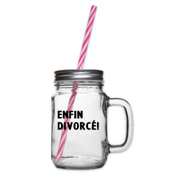 Enfin divorcé Cadeau Humour Célibataire En Divorce - Bocal à boisson - transparent - Droite