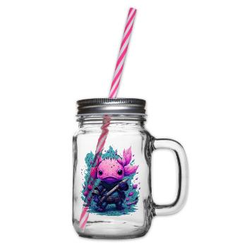 Axolotl - Henkelglas mit Schraubdeckel - Klar - Rechts