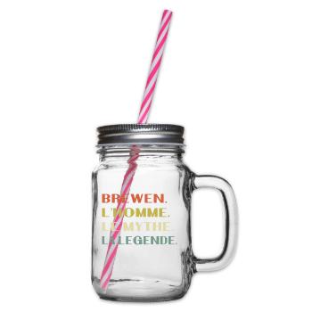 Brewen Der Mann Der Mythos Legende Geschenk Humor - Henkelglas mit Schraubdeckel - Klar - Rechts
