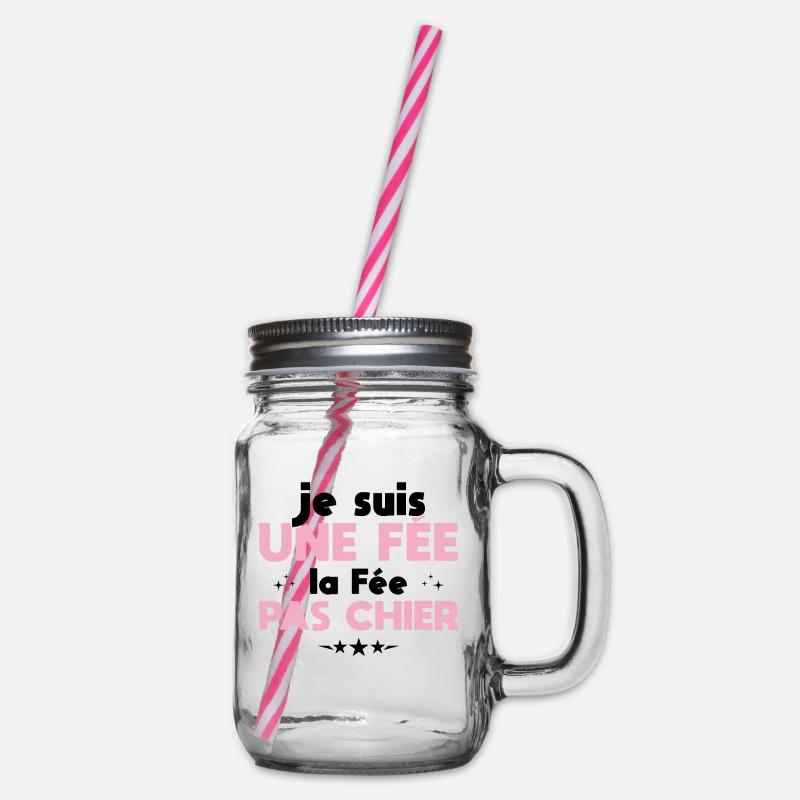 Ich bin eine Fee, die Fee, nicht Scheiße - Henkelglas mit Schraubdeckel - Klar