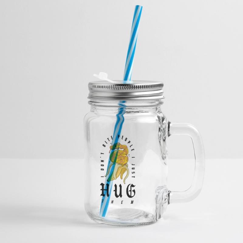 Ball Python Schlange Besitzer Banane Royal Python Henkelglas mit Schraubdeckel