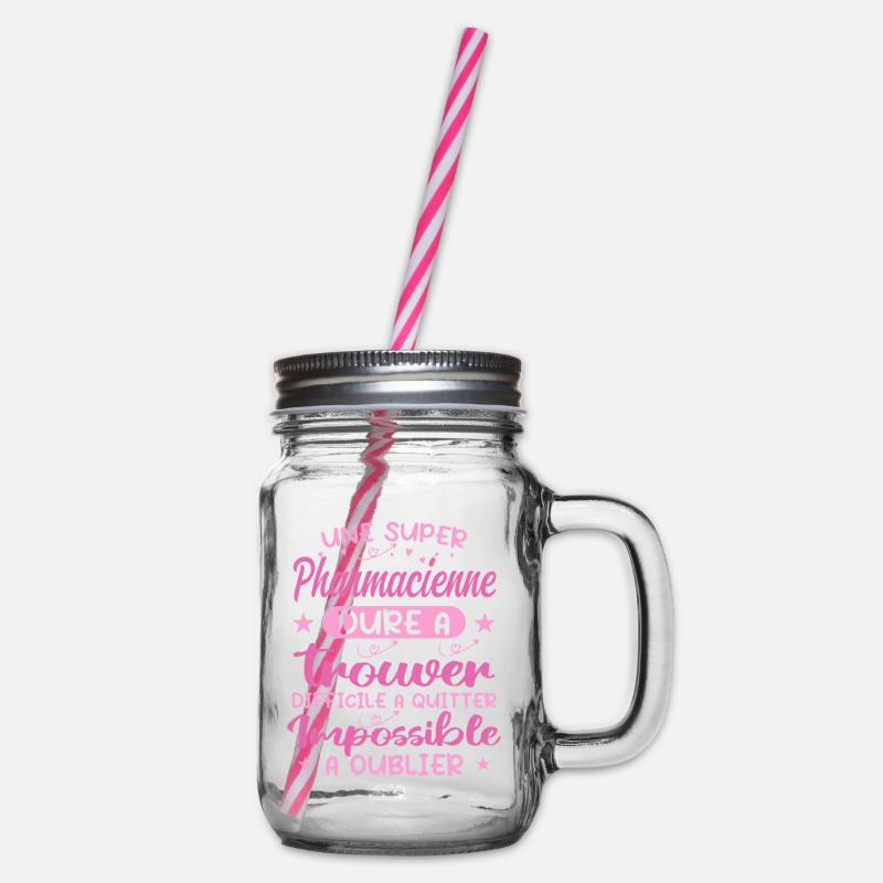 Une Super Pharmacienne - Cadeau pharmacienne - Bocal à boisson - transparent