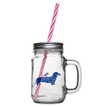 Dackel Liebe - Henkelglas mit Schraubdeckel - Klar - Rechts