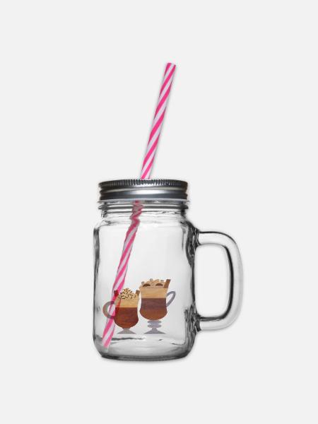 BEST FRIENDS CHRISTMAS CHAI LATTE HOT CHOCOLATE - Henkelglas mit Schraubdeckel - Klar