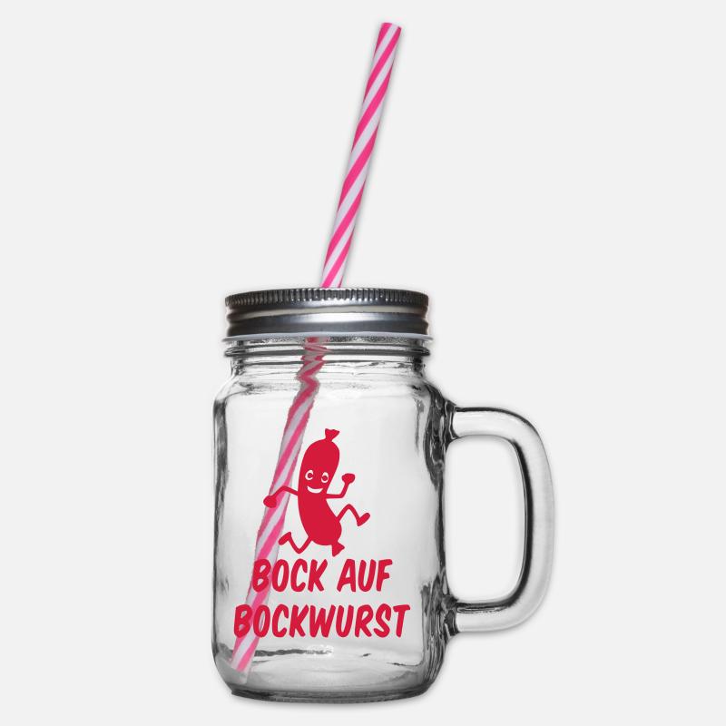 Bock auf Bockwurst - Henkelglas mit Schraubdeckel - Klar