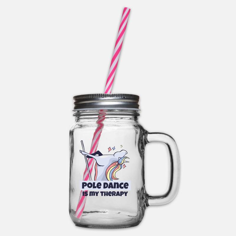 Pole dance est ma thérapie Pole dance - Bocal à boisson - transparent