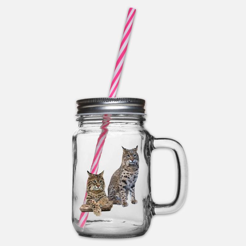 Luchs - Henkelglas mit Schraubdeckel - Klar
