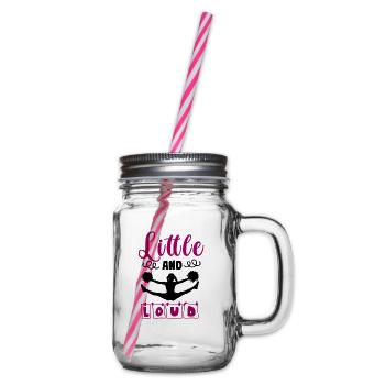 Cheerleading Cheerleader Gift - Glass jar with handle and screw cap - clear - Right