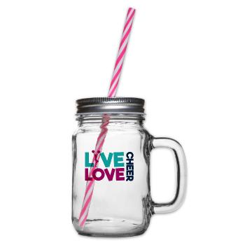 Cheerleading Cheerleader Gift - Glass jar with handle and screw cap - clear - Right