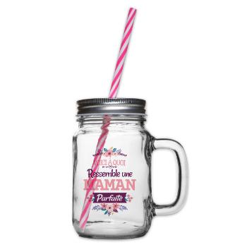 Maman Parfaite Cadeau Rigolo Femme Humour Mère - Bocal à boisson - transparent - Droite