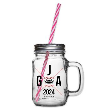 Bachelor party 2024 bachelor party - Glass jar with handle and screw cap - clear - Right