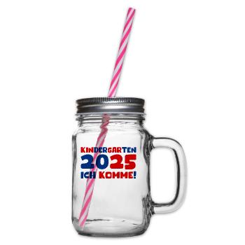 Kindergarten 2025 Kids Gift Kita 2025 Decoration - Glass jar with handle and screw cap - clear - Right