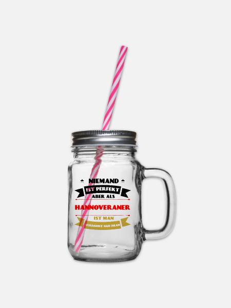 Perfekter Hannoveraner - Hannover Deutschland DE - Henkelglas mit Schraubdeckel - Klar