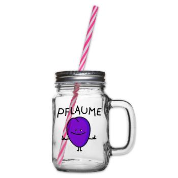 lustige Pflaume - Henkelglas mit Schraubdeckel - Klar - Rechts