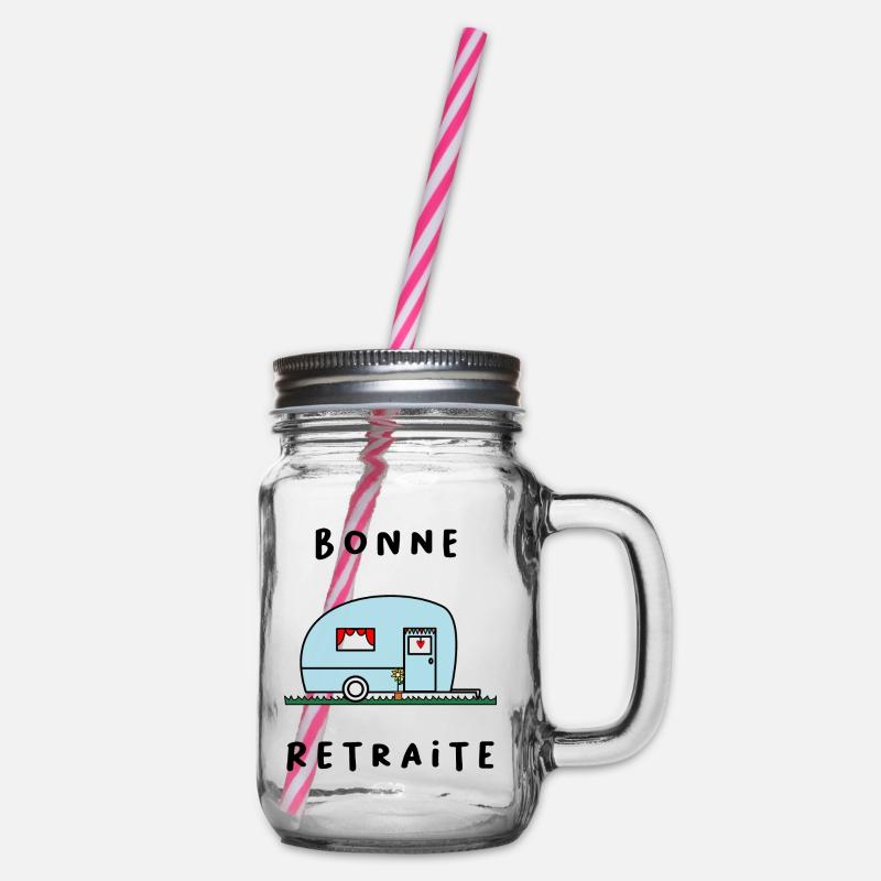 RETRAITE. BONNE RETRAITE. JOYEUSE RETRAITE - Bocal à boisson - transparent