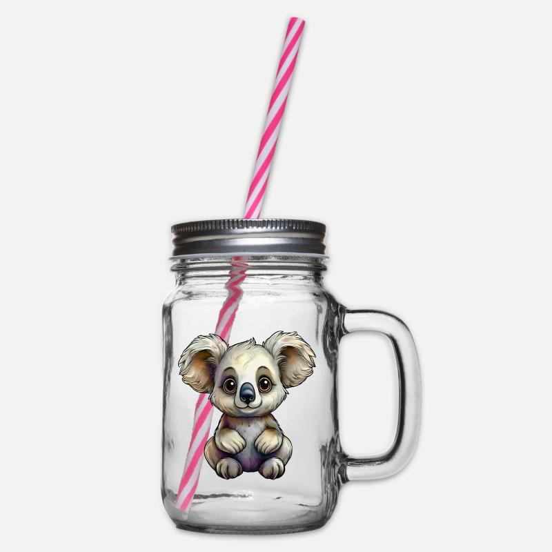 Winziger Koala - Henkelglas mit Schraubdeckel - Klar