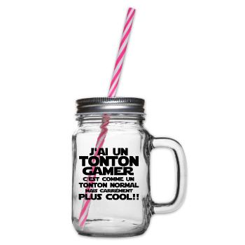 j'ai un tonton gamer - Bocal à boisson - transparent - Droite