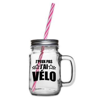 j'peux pas j'ai vélo - Bocal à boisson - transparent - Droite